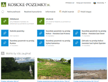 Tablet Screenshot of kosicke-pozemky.sk